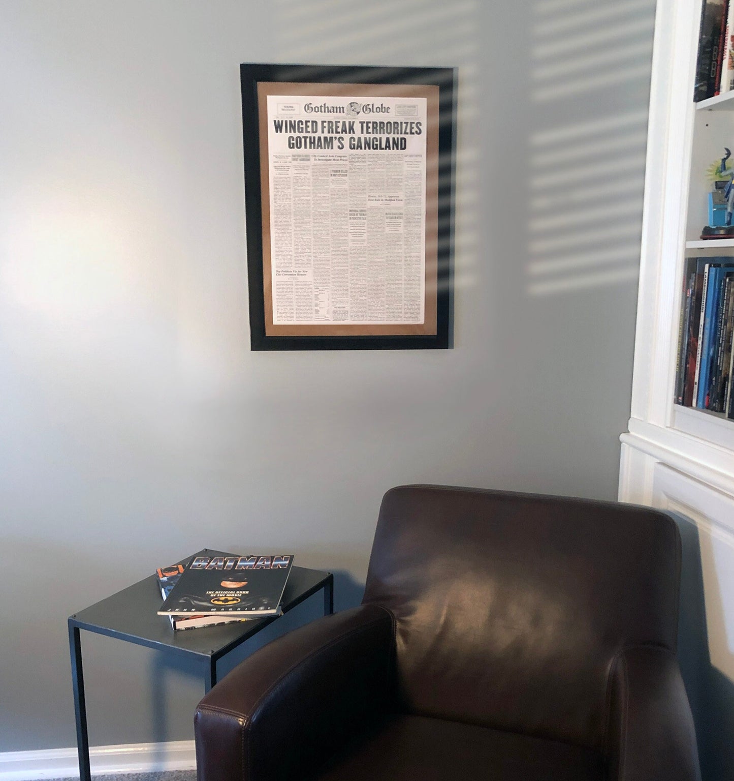 1989 Batman Winged Freak Newspaper Prop Replica - Gotham Globe - Michael Keaton
