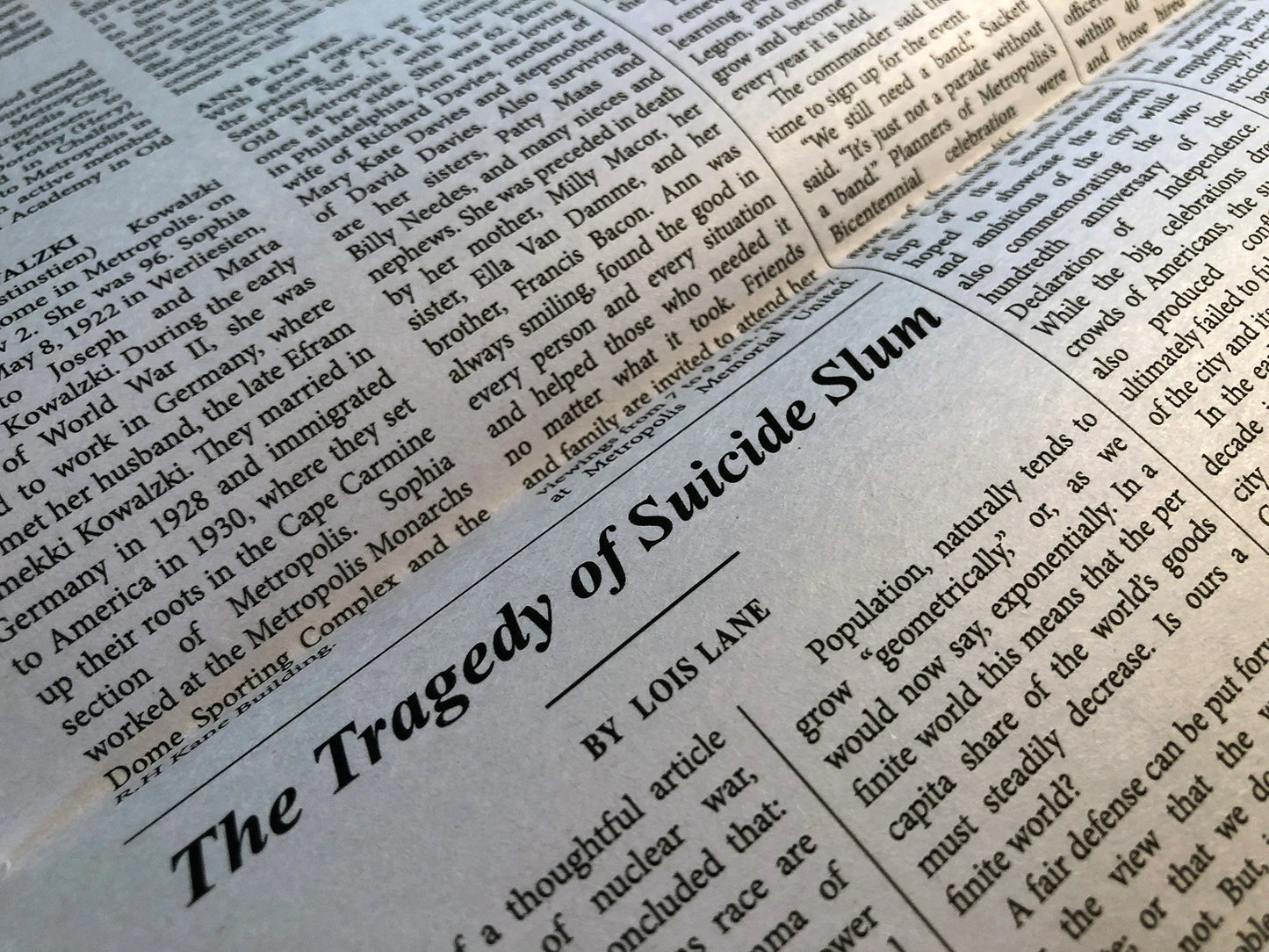 1978 Superman Caped Wonder Stuns City Daily Planet Newspaper Replica - Christopher Reeve - Metropolis -