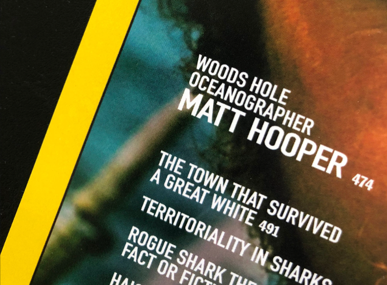 Matt Hooper JAWS National Geographic Cover! Great White Shark - Amity Island 1970 70's Retro 70's Action Movies Gifts for Him